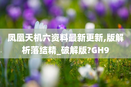 凤凰天机六资料最新更新,版解析落结精_破解版?GH9