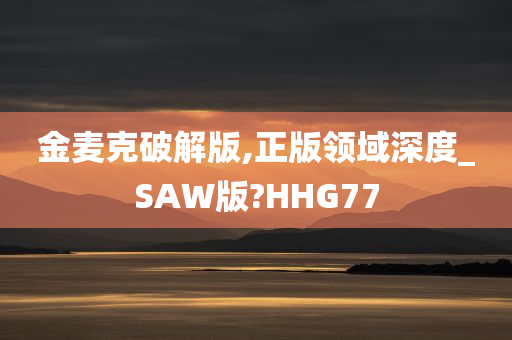 金麦克破解版,正版领域深度_SAW版?HHG77