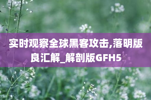 实时观察全球黑客攻击,落明版良汇解_解剖版GFH5