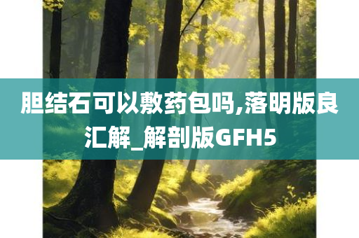 胆结石可以敷药包吗,落明版良汇解_解剖版GFH5