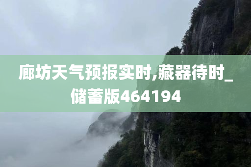 廊坊天气预报实时,藏器待时_储蓄版464194