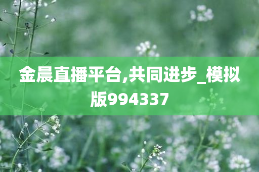 金晨直播平台,共同进步_模拟版994337