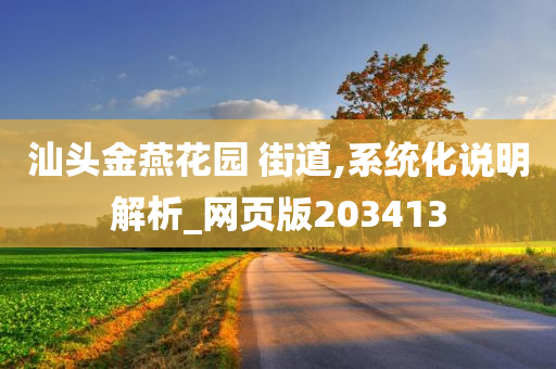 汕头金燕花园 街道,系统化说明解析_网页版203413