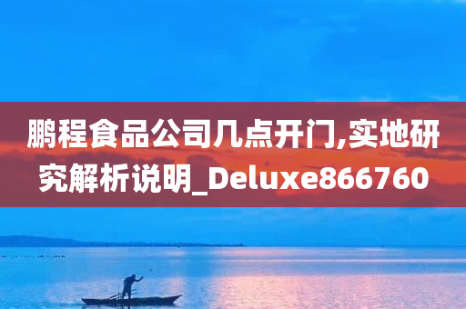 鹏程食品公司几点开门,实地研究解析说明_Deluxe866760