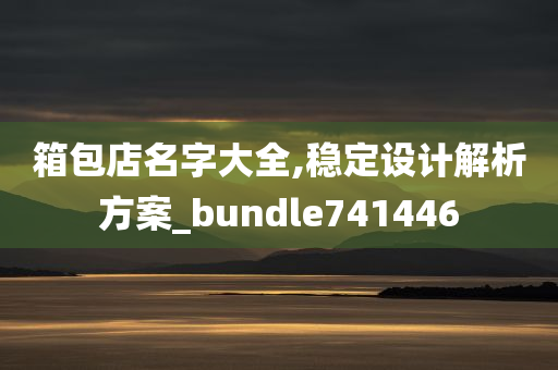 箱包店名字大全,稳定设计解析方案_bundle741446