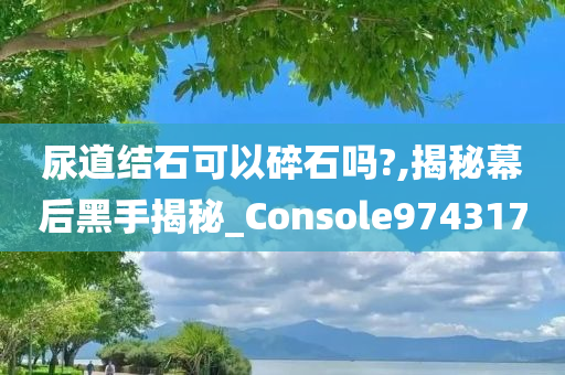 尿道结石可以碎石吗?,揭秘幕后黑手揭秘_Console974317