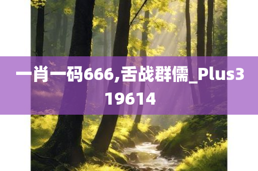 一肖一码666,舌战群儒_Plus319614