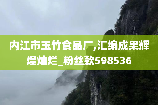 内江市玉竹食品厂,汇编成果辉煌灿烂_粉丝款598536