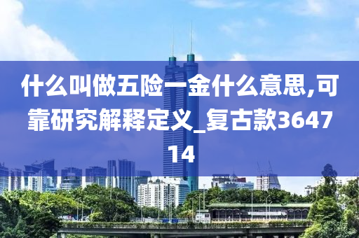 什么叫做五险一金什么意思,可靠研究解释定义_复古款364714