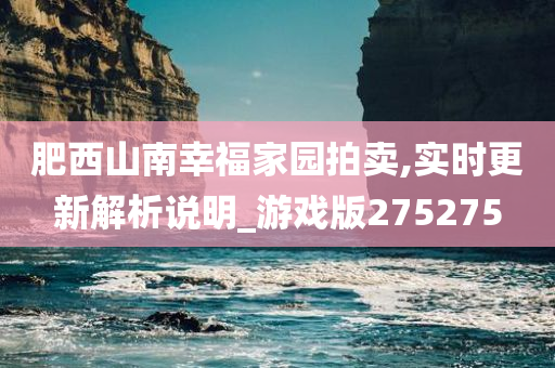 肥西山南幸福家园拍卖,实时更新解析说明_游戏版275275