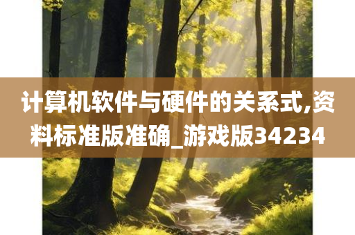 计算机软件与硬件的关系式,资料标准版准确_游戏版34234