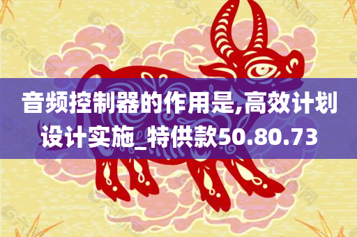 音频控制器的作用是,高效计划设计实施_特供款50.80.73