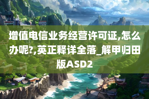 增值电信业务经营许可证,怎么办呢?,英正释详全落_解甲归田版ASD2