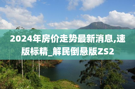 2024年房价走势最新消息,速版标精_解民倒悬版ZS2