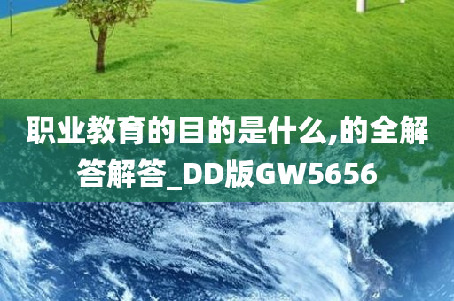 职业教育的目的是什么,的全解答解答_DD版GW5656