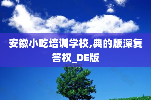 安徽小吃培训学校,典的版深复答权_DE版