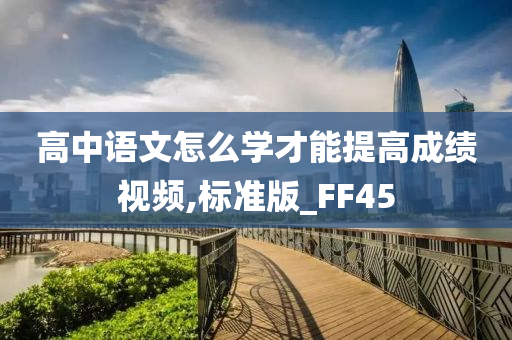 高中语文怎么学才能提高成绩视频,标准版_FF45