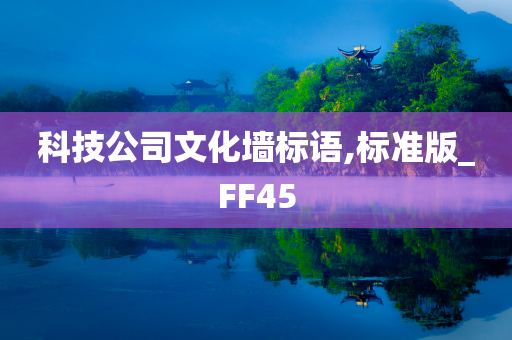 科技公司文化墙标语,标准版_FF45