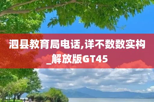 泗县教育局电话,详不数数实构_解放版GT45