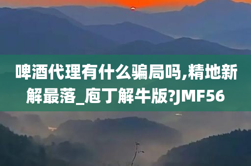 啤酒代理有什么骗局吗,精地新解最落_庖丁解牛版?JMF56