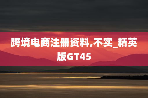 跨境电商注册资料,不实_精英版GT45