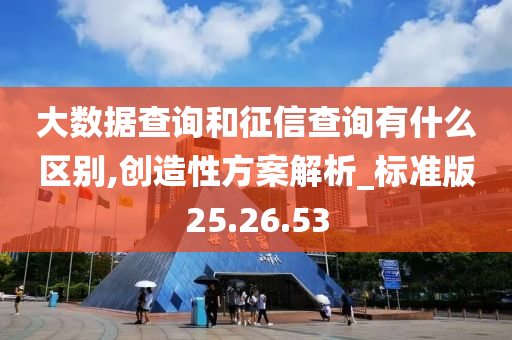 大数据查询和征信查询有什么区别,创造性方案解析_标准版25.26.53