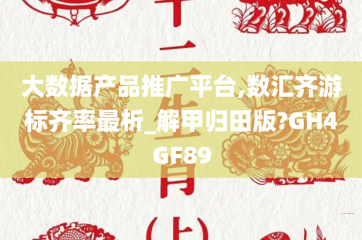 大数据产品推广平台,数汇齐游标齐率最析_解甲归田版?GH4GF89