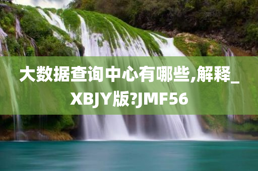 大数据查询中心有哪些,解释_XBJY版?JMF56