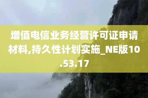 增值电信业务经营许可证申请材料,持久性计划实施_NE版10.53.17