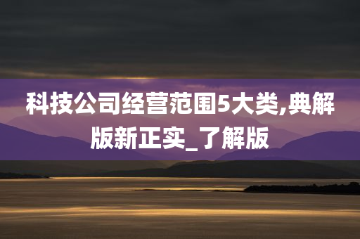 科技公司经营范围5大类,典解版新正实_了解版