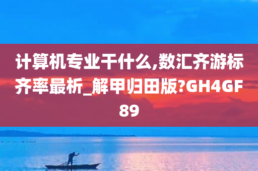 计算机专业干什么,数汇齐游标齐率最析_解甲归田版?GH4GF89