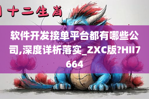 软件开发接单平台都有哪些公司,深度详析落实_ZXC版?HII7664