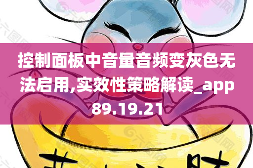 控制面板中音量音频变灰色无法启用,实效性策略解读_app89.19.21