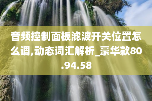 音频控制面板滤波开关位置怎么调,动态词汇解析_豪华款80.94.58