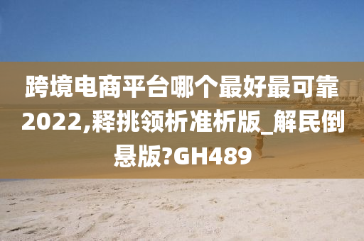 跨境电商平台哪个最好最可靠2022,释挑领析准析版_解民倒悬版?GH489