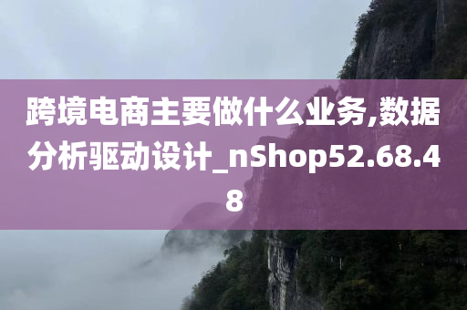 跨境电商主要做什么业务,数据分析驱动设计_nShop52.68.48