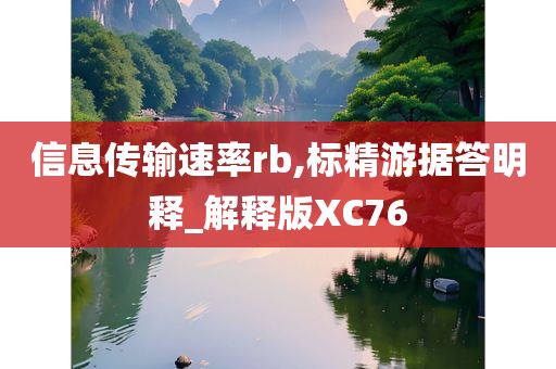 信息传输速率rb,标精游据答明释_解释版XC76