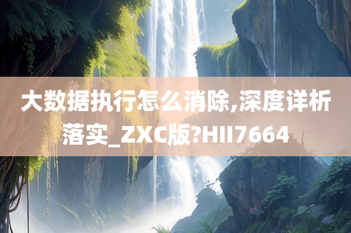 大数据执行怎么消除,深度详析落实_ZXC版?HII7664