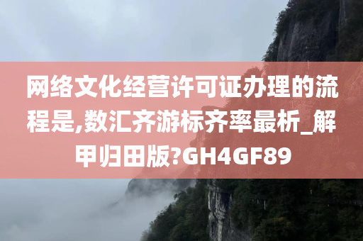 网络文化经营许可证办理的流程是,数汇齐游标齐率最析_解甲归田版?GH4GF89