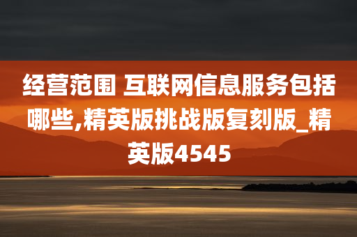 经营范围 互联网信息服务包括哪些,精英版挑战版复刻版_精英版4545