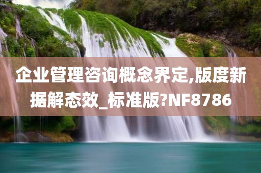 企业管理咨询概念界定,版度新据解态效_标准版?NF8786