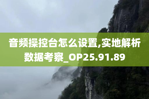 音频操控台怎么设置,实地解析数据考察_OP25.91.89