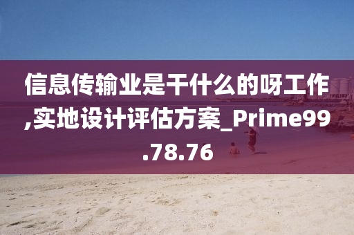 信息传输业是干什么的呀工作,实地设计评估方案_Prime99.78.76