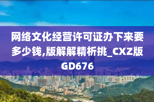 网络文化经营许可证办下来要多少钱,版解解精析挑_CXZ版GD676