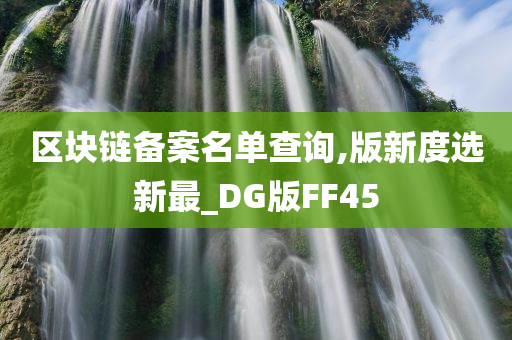 区块链备案名单查询,版新度选新最_DG版FF45