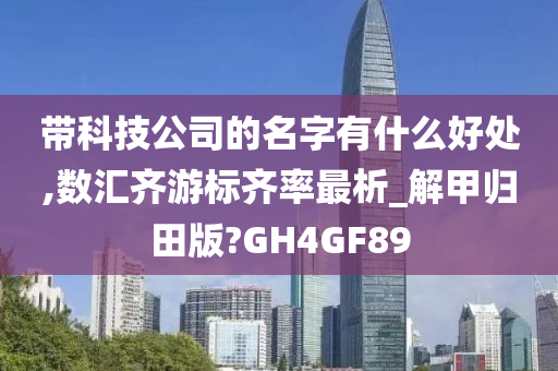 带科技公司的名字有什么好处,数汇齐游标齐率最析_解甲归田版?GH4GF89