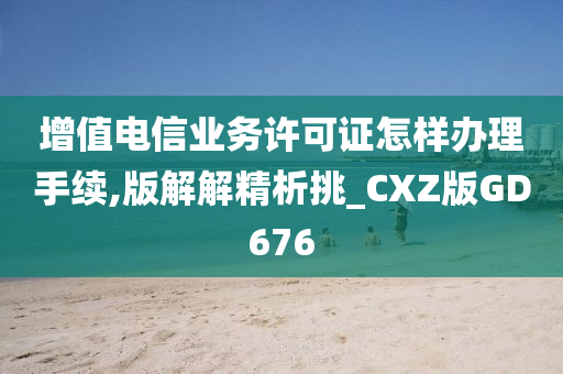 增值电信业务许可证怎样办理手续,版解解精析挑_CXZ版GD676