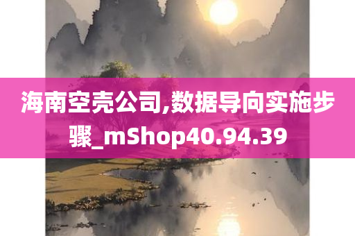 海南空壳公司,数据导向实施步骤_mShop40.94.39