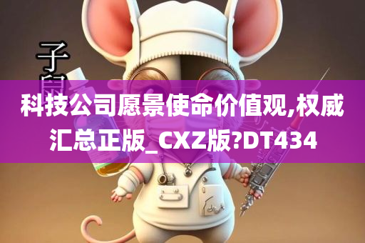 科技公司愿景使命价值观,权威汇总正版_CXZ版?DT434