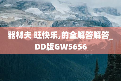 器材夫 旺快乐,的全解答解答_DD版GW5656